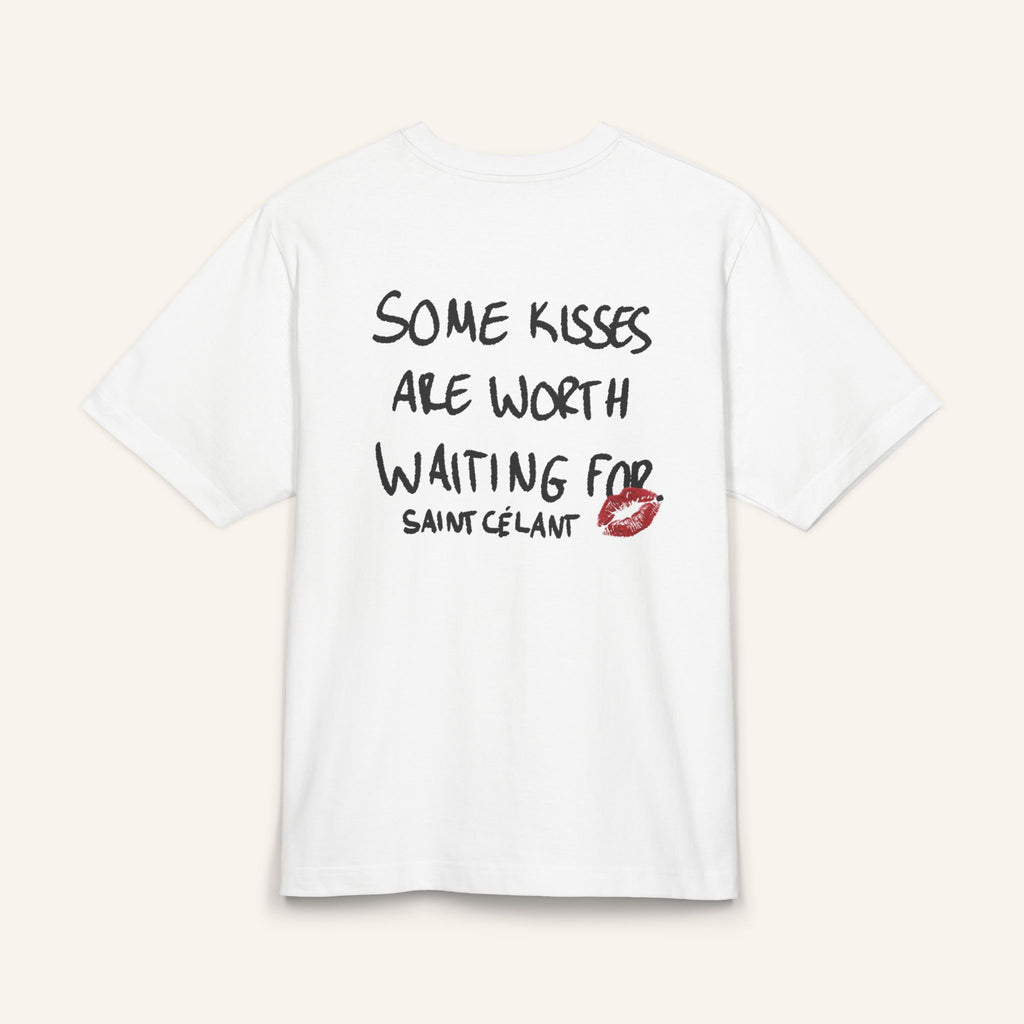 "SOME KISSES ARE WORTH WAITING FOR" Heavy Oversized Tee